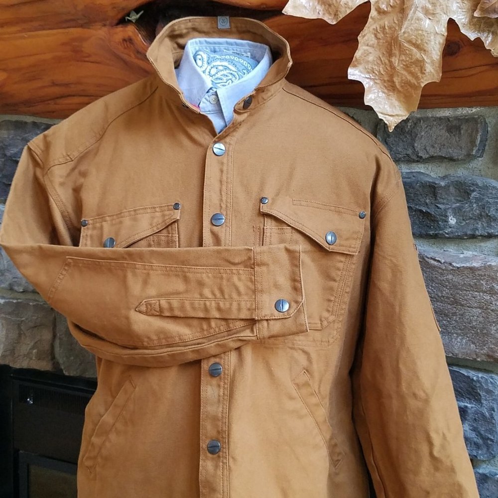 Red Kap heavy canvas lined snap shirt jacket  XL